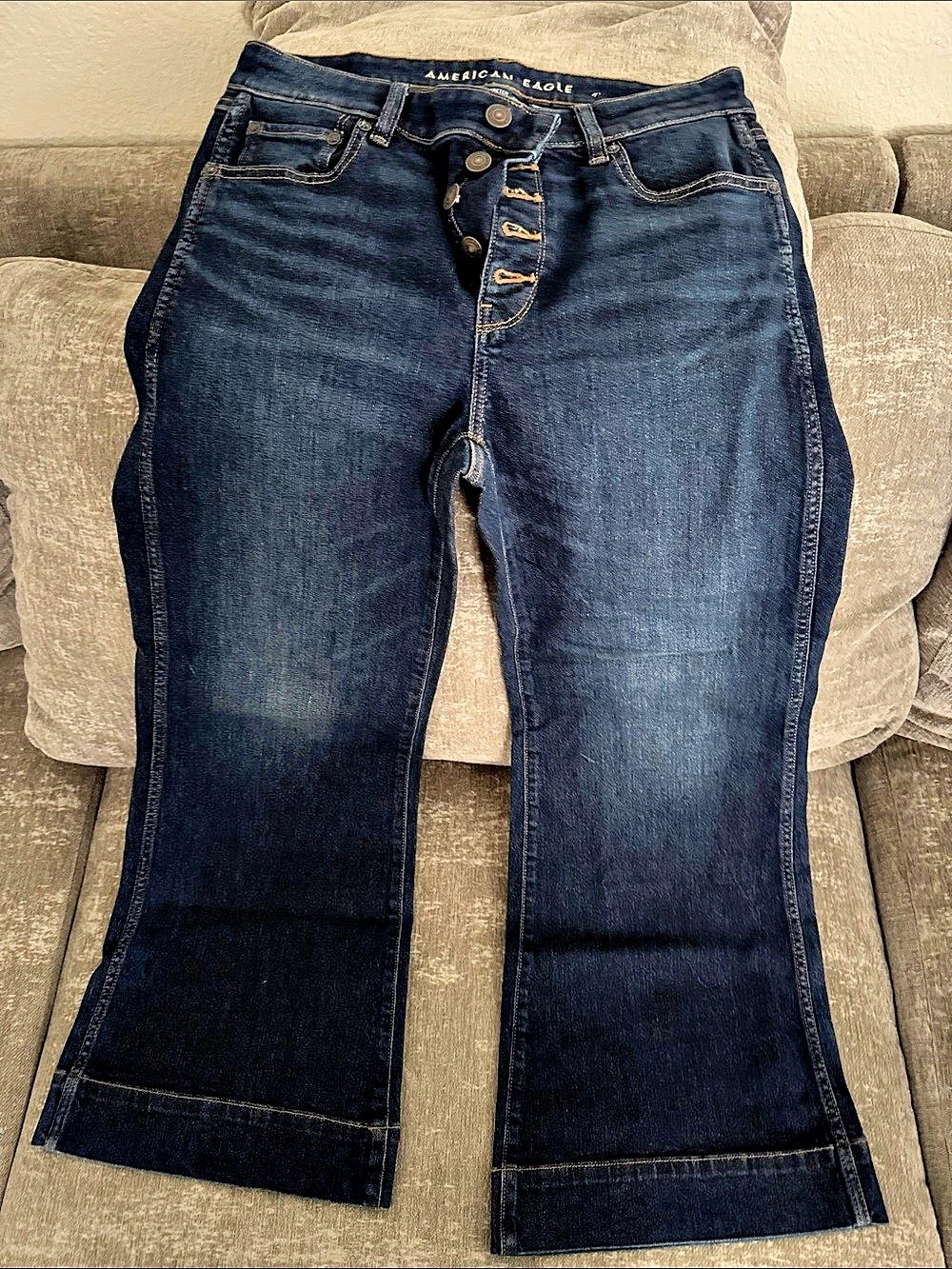 American Eagle High-Rise Flare Jeans Blue Waist 27 NWT